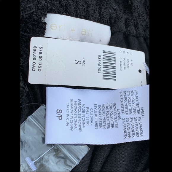 Anthropologie Eri+Ali Romana Black Lace Top‎ small - Picture 5 of 6